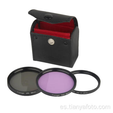 Kit de filtro de cámara 3 en 1 UV CPL FLD